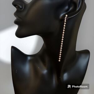 3/$30 Silvertone Long Ball Chain Drop Post Earrings